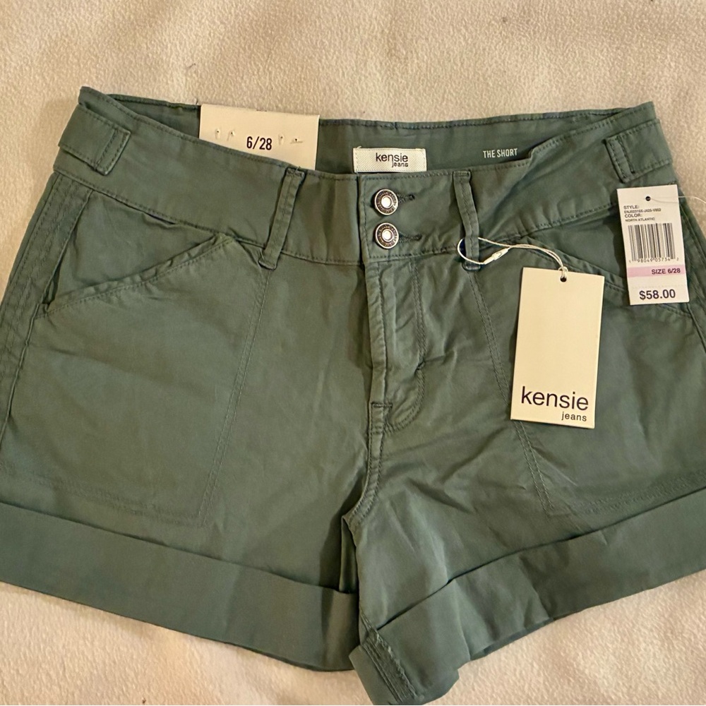 Kensie “The Short” Army Green Shorts-NWT Sz 6/28 Olive Casual Summer Basic